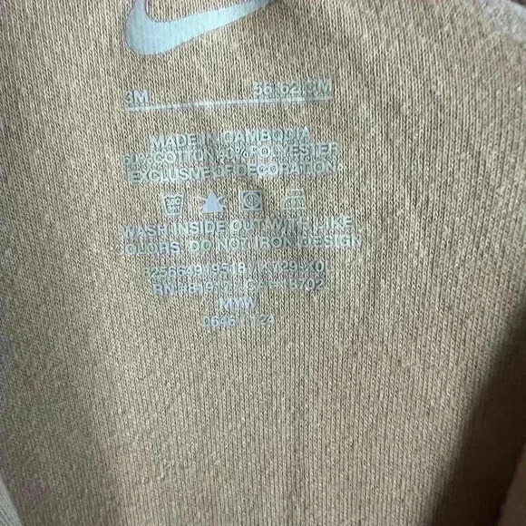 Nike Baby Zippered Coverall Color Beige 3 Months - Picture 6 of 6